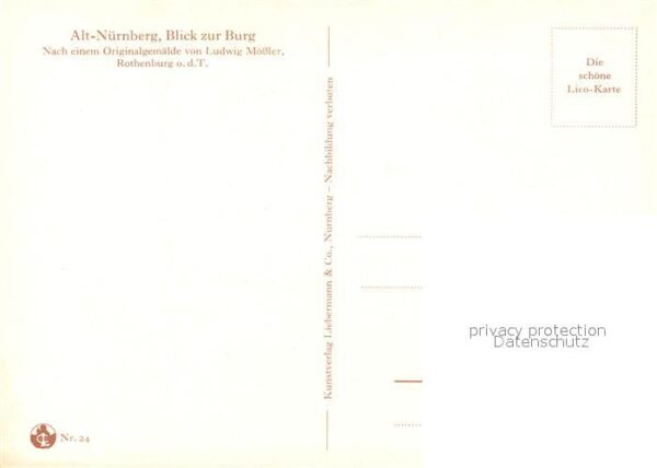 Nuernberg Burg Alt Nürnberg Nach Originalgemälde – Bild 2