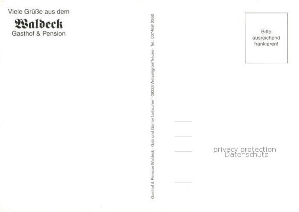 Treuen Wetzelsgrün Gasthof Pension Waldeck – Bild 2