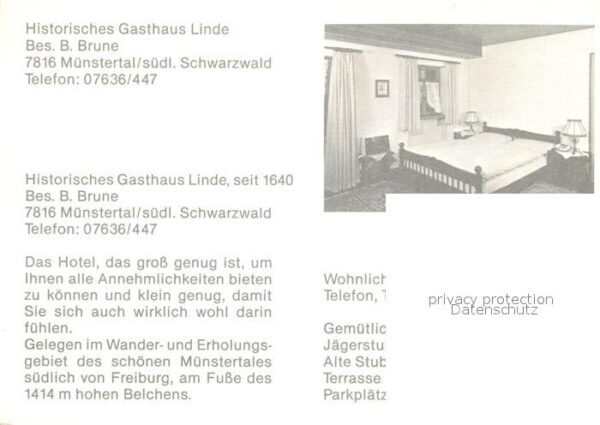 Muenstertal Schwarzwald Historisches Gasthaus zur Linde – Bild 2