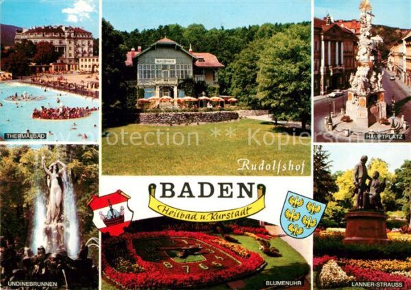 Baden Wien Thermalbad Rudolfshof Undinebrunnen Blu