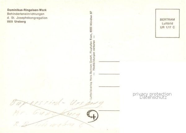 Ursberg Fliegeraufnahme Dominikus Ringeisen Wer – Bild 2