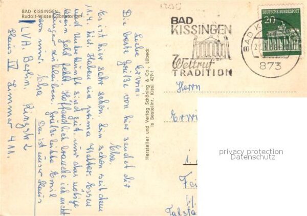 Bad Kissingen Rudolf Wissel Sanatorium – Bild 2