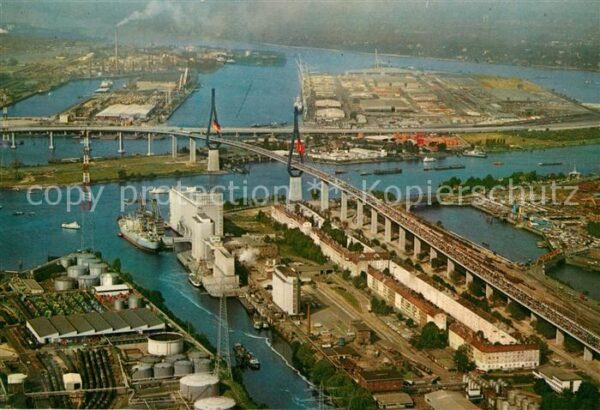Hamburg Fliegeraufnahme Köhlbrandbrücke