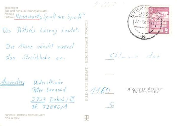 Sternberg Mecklenburg Bad Konsum Strandgaststätte See Rathaus – Bild 2