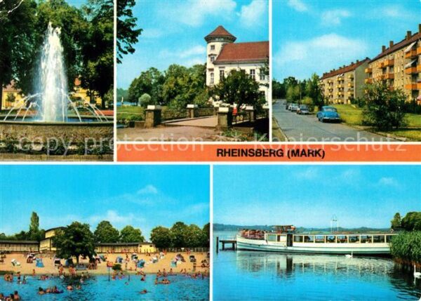 Rheinsberg Springbrunnen Schloss Joliot Curie Stra