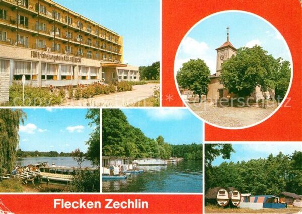 Flecken Zechlin Kirche FDGB Erholungsheim Wohnboote Cam
