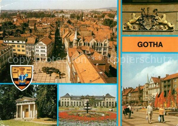 Gotha Thueringen Wappen Rathaus Dorischer Tempel Park Or