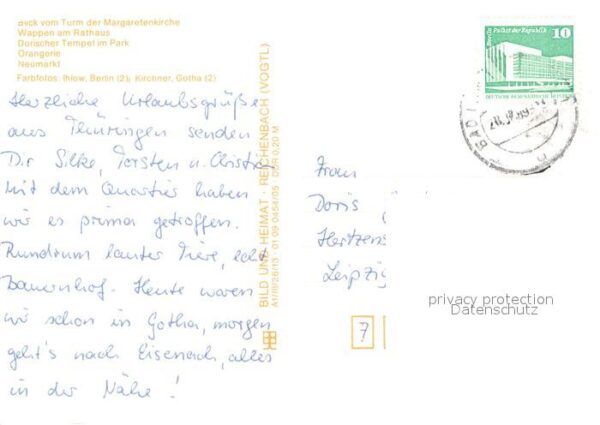 Gotha Thueringen Wappen Rathaus Dorischer Tempel Park Or – Bild 2