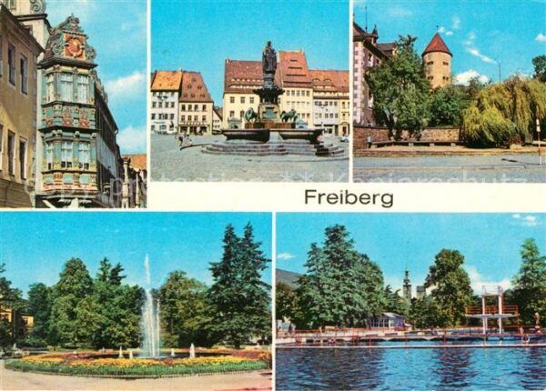 Freiberg Sachsen Renaissance Erker Karl Marx Straße Brun