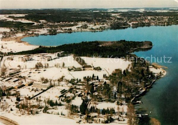 Bernried Starnberger See Fliegeraufnahme Winter