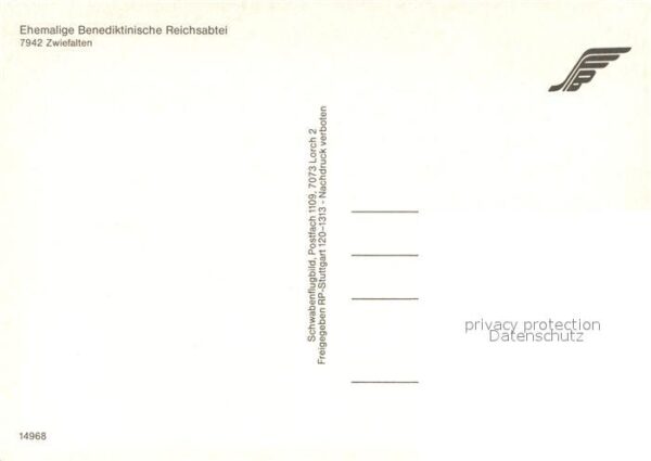Zwiefalten Wuerttemberg Fliegeraufnahme Benediktinische Reichsa – Bild 2