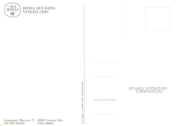 Venezia Lido Hotels des Bains – Bild 2