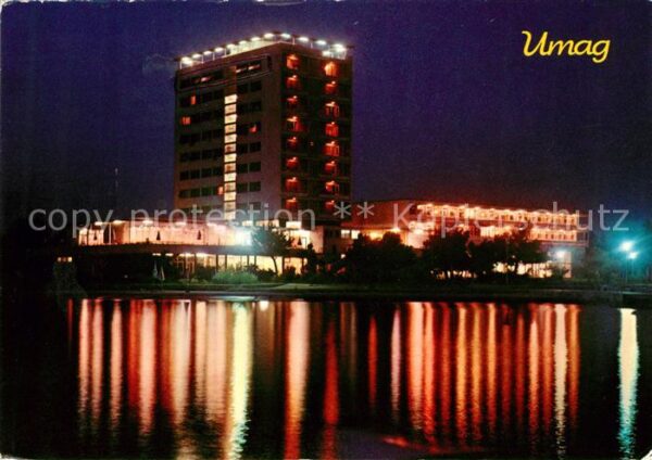 Umag Umago Istrien Hotel Adriatic Nachtaufnahme