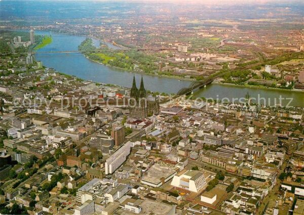 Koeln Rhein Fliegeraufnahme Dom