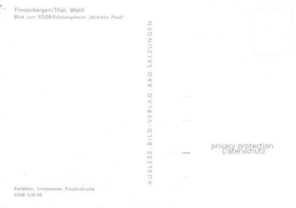 Finsterbergen FDGB Erholungsheim Wilhelm Pieck – Bild 2