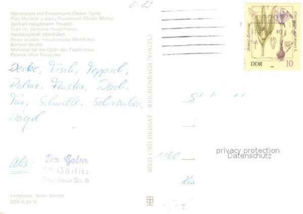 Goerlitz Sachsen Marienplatz Frauenturm Gerhart Hauptman – Bild 2