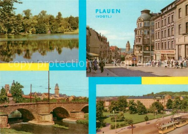 Plauen Vogtland Stadtpark Dr Külz Brücke Bahnhofstrasse