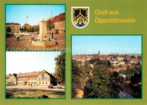 Dippoldiswalde Osterzgebirge PdF Kreiskulturhaus Parksäle Stadtblick