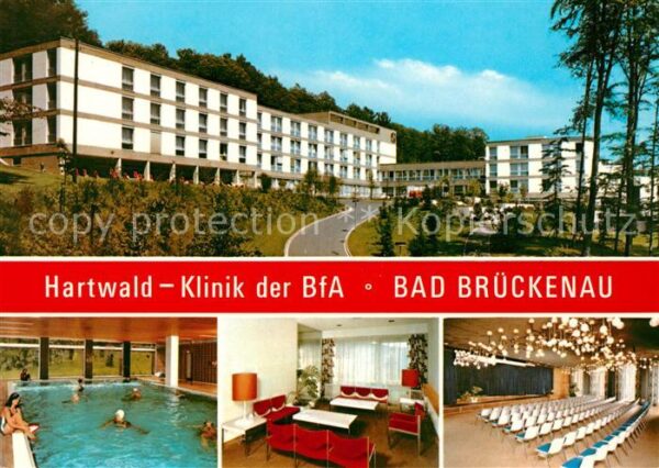 Bad Brueckenau Hartwald Klinik der BfA Hallenbad Zimme