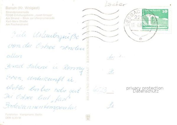 Bansin Ostseebad Strandpromenade FDGB Erholungsheim Jose – Bild 2
