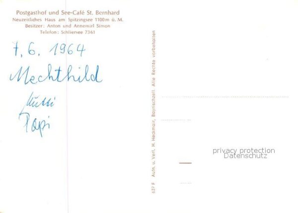 Schliersee Postgasthof See Cafe St Bernhard Haus a – Bild 2