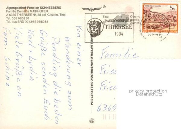 Thiersee Gasthof Pension Schneeberg mit Kaiserge – Bild 2