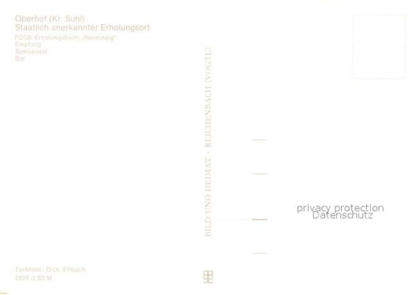Oberhof Thueringen FDGB Erholungsheim Rennsteig Foyer Spei – Bild 2