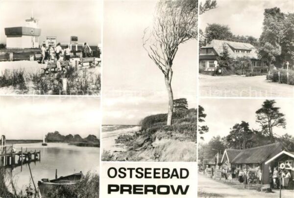 Prerow Ostseebad Hauptrettungsturm Weststrand Cafe Stran