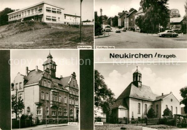 Neukirchen Erzgebirge Kinderkrippe Kalr Marx Straße Rathaus K