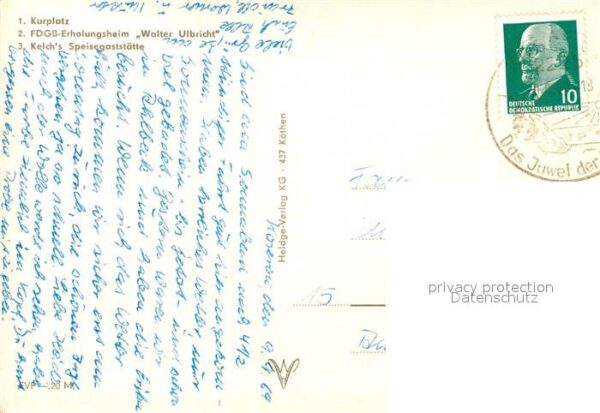 Koserow Ostseebad Usedom Kurplat FDGB Erholungsheim Walter Ulbri – Bild 2