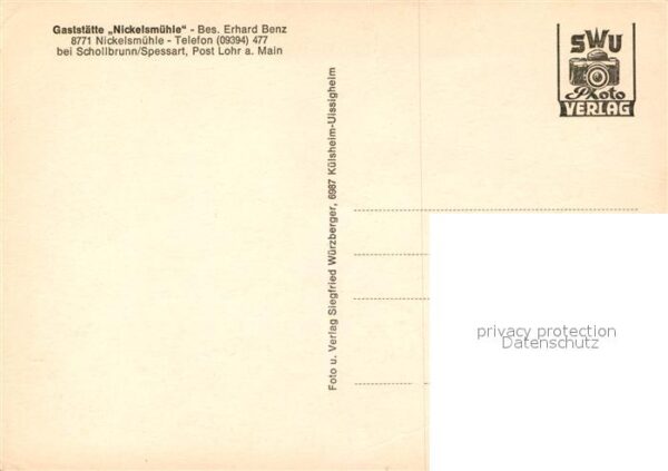 Schollbrunn Spessart Gaststätte Nickelsmühle – Bild 2