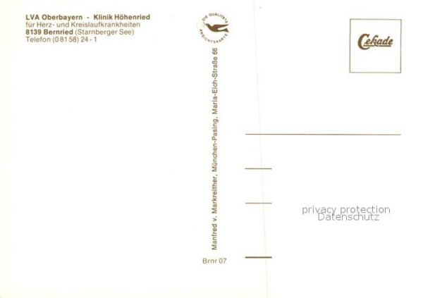 Bernried Starnberger See LVA Oberbayern Klinik Höhenried – Bild 2