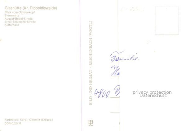 Glashuette Sachsen Sternwarte August Bebel Straße Ernst Th – Bild 2
