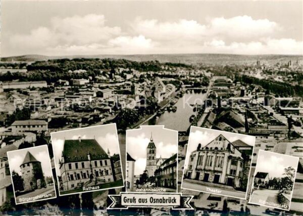 Osnabrueck Johanniskirche Theater Rathaus Panorama