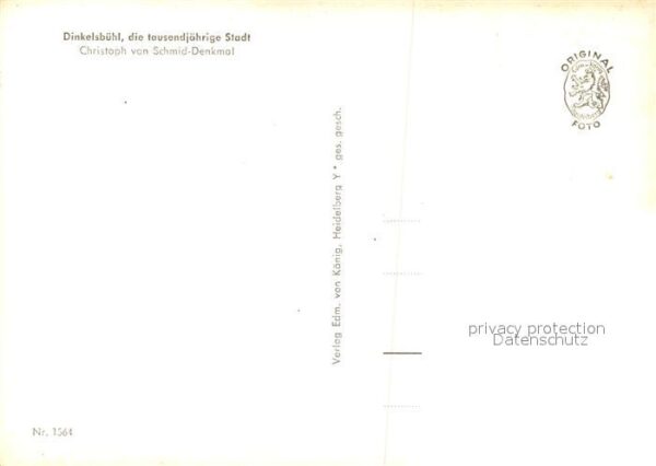 Dinkelsbuehl Christoph von Schmid Denkmal – Bild 2