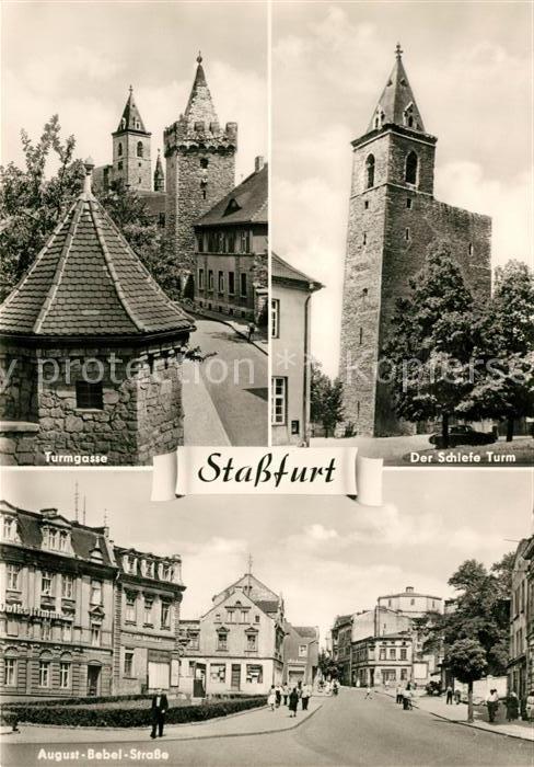 Stassfurt Turmgasse Schiefe Turm August Bebel Str