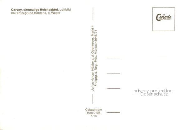 Corvey Fliegeraufnahme Reichsabtei – Bild 2