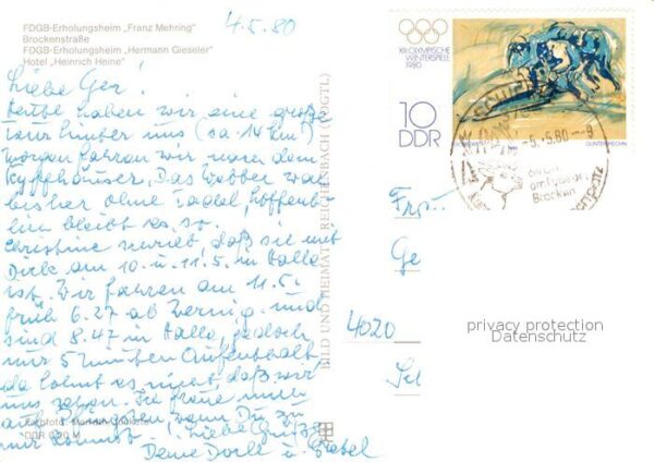 Schierke Harz FDGB Erholungsheim Franz Mehring Brocke – Bild 2