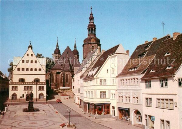Eisleben Markt Lutherdenkmal Andreaskirche