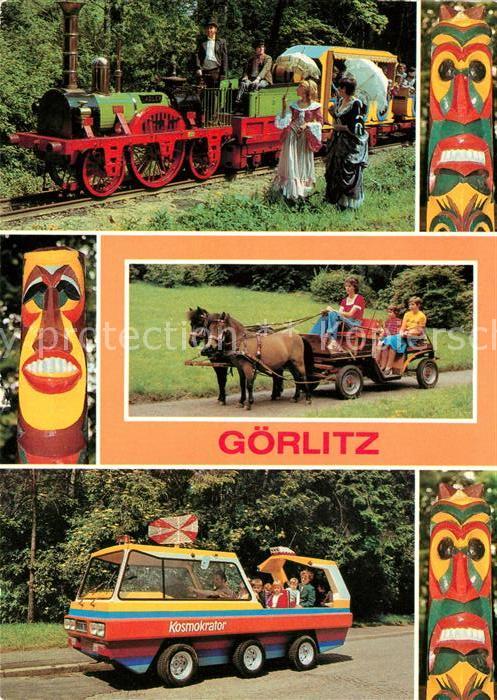 Goerlitz Sachsen Oldtimer Pioniereisenbahn Ponygespann
