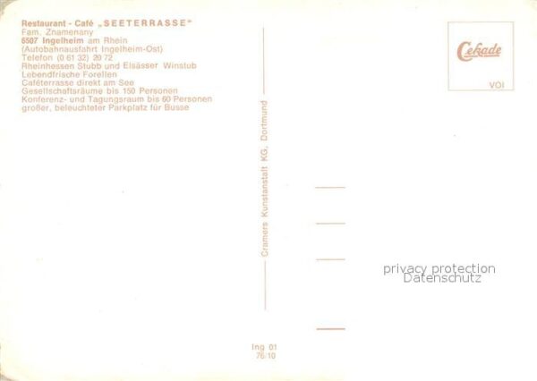 Ingelheim Rhein Restaurant Cafe Seeterrasse – Bild 2