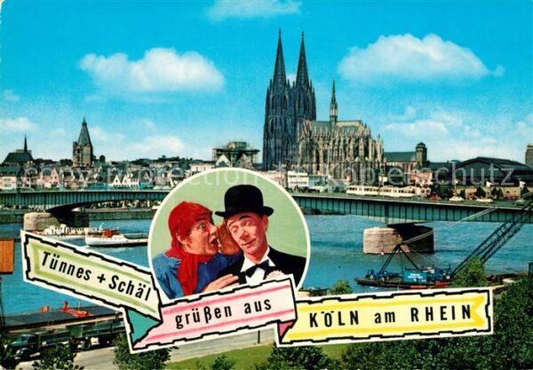 Koeln Rhein Kölner Dom Tünnes und Schäl Kölner Orig