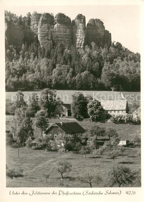Pfaffenstein Koenigstein Saechsische Sch Unter den Felstürmen