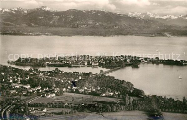 Lindau Bodensee Fliegeraufnahme Hafen