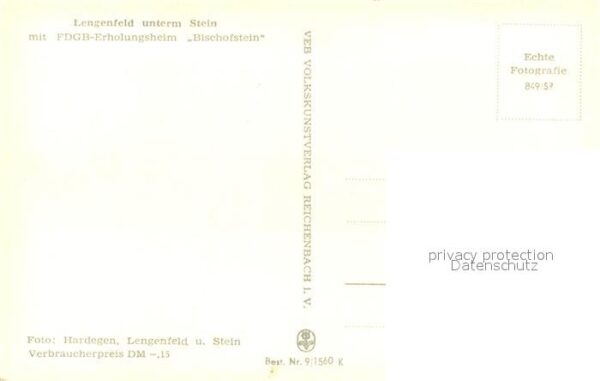 Lengenfeld Stein FDGB Erholungsheim Bischofstein – Bild 2