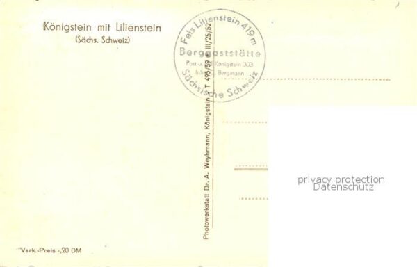 Koenigstein Saechsische Schweiz Lilienstein – Bild 2