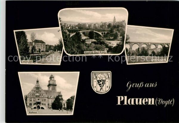 Plauen Vogtland Rathaus Leninplatz Friedrich Ebert Brüc