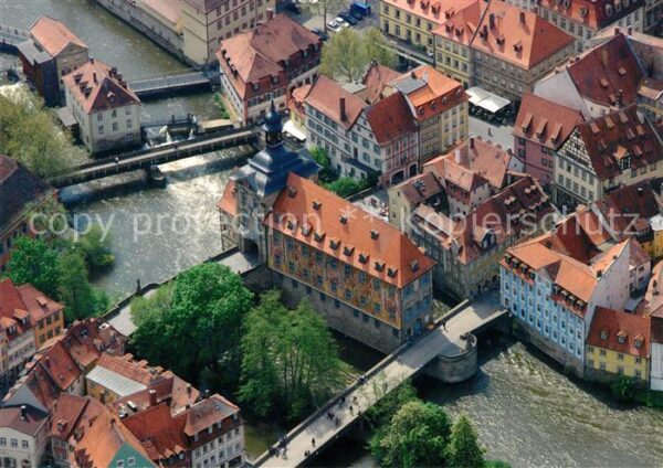 Bamberg Fliegeraufnahme Weltkulturerbe altes Ra