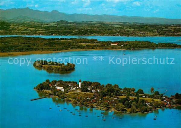 Frauenchiemsee Fliegeraufnahme Herrenchiemsee
