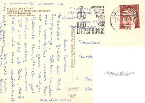 Bad Lippspringe Fliegeraufnahme Cecilienstift – Bild 2